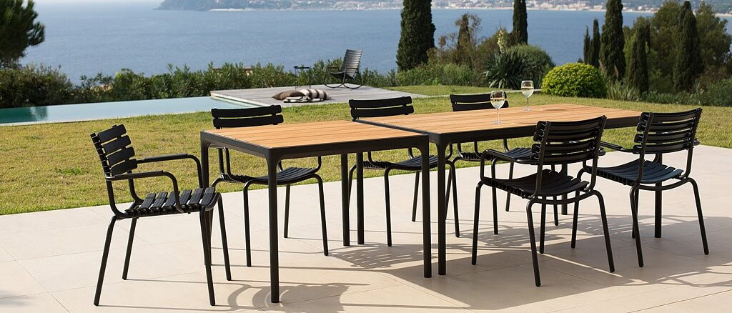 Houe Gartenmöbel Set FOUR Tisch 270cm+ 8 Stühle Clips