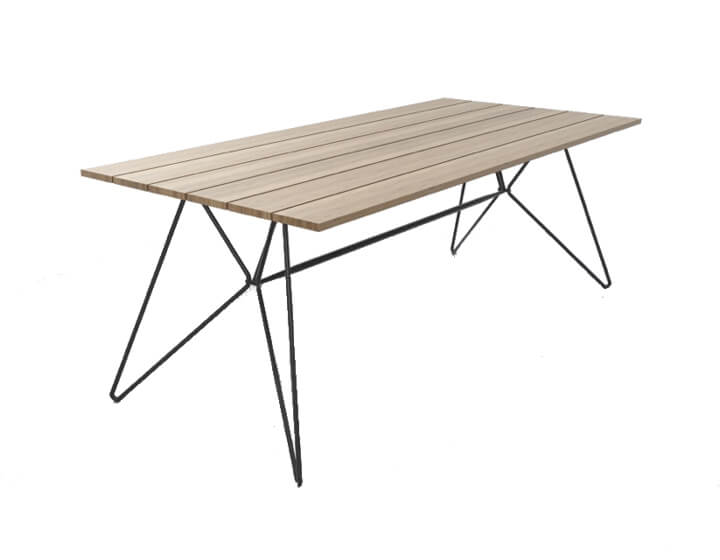 Houe Sketch Gartenmöbel Set3 Tisch mit 6 Stühlen