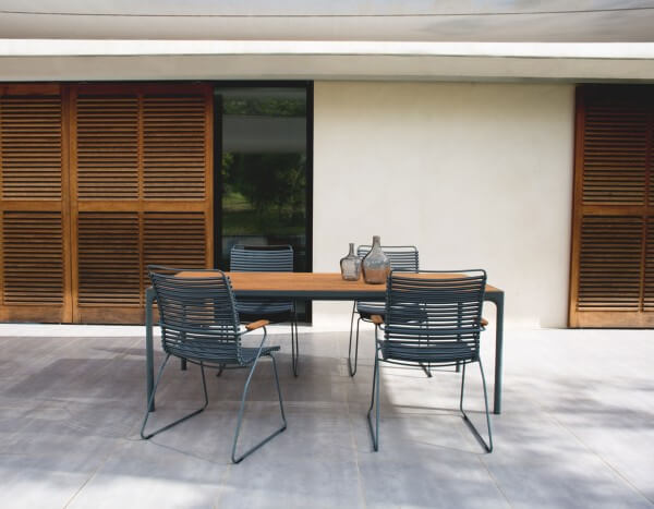Houe FOUR Set Outdoor-Tisch 210cm+ 4 Stühle Click